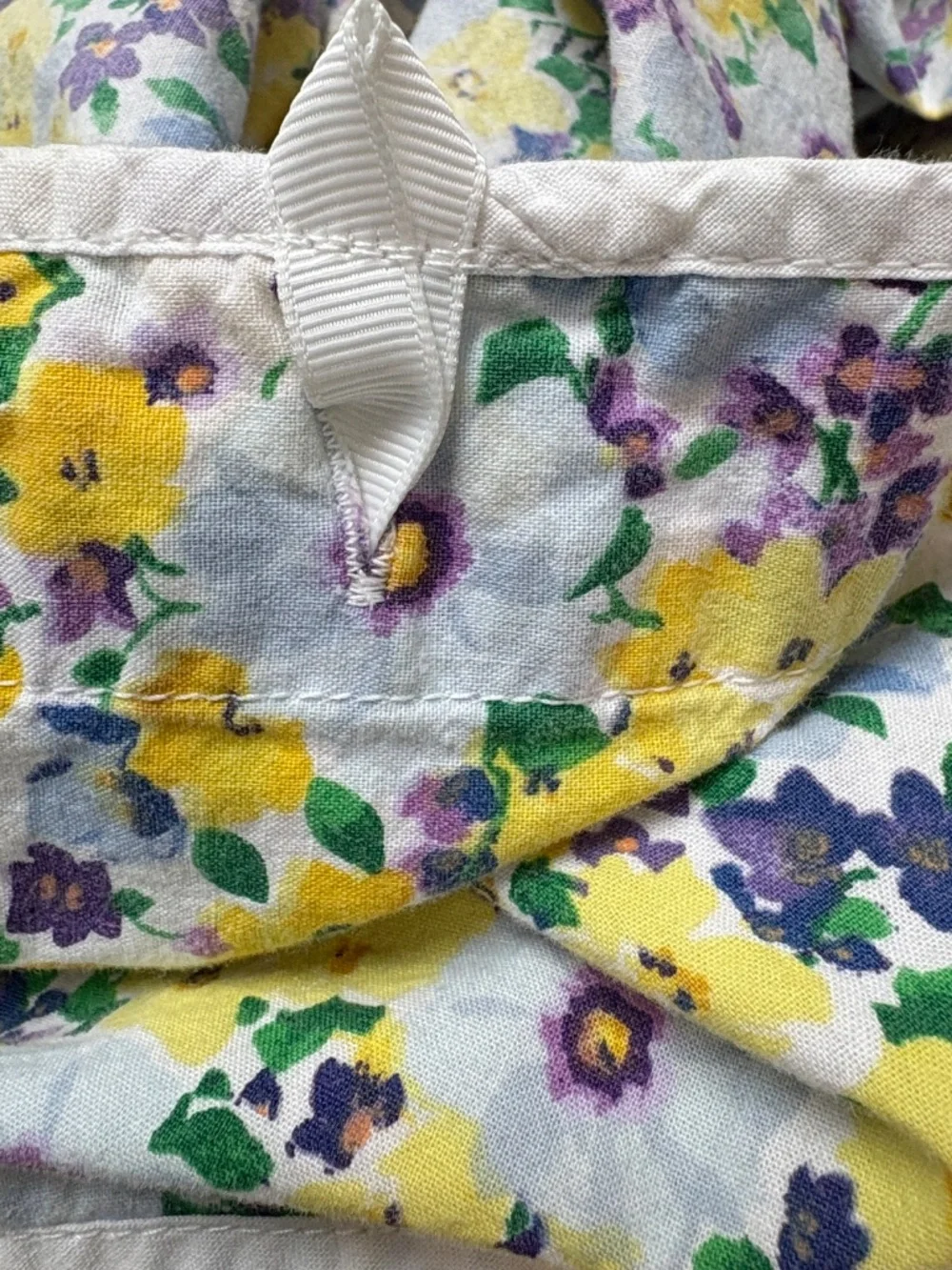 Tommy Hilfiger Cotton Shower Curtain Ditsy Floral 66x70 Cottage Farmhouse Blue